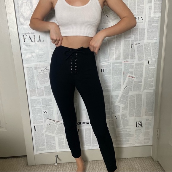 LPA black lace up pants - Picture 6 of 10